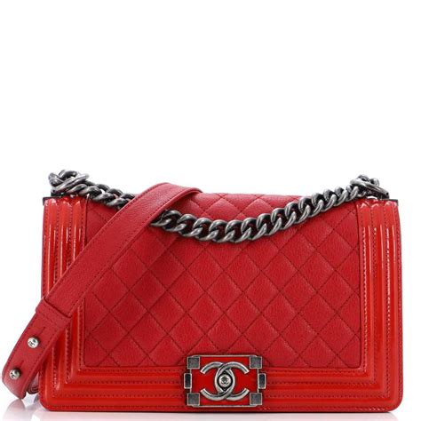 chanel quilted goatskin boy bag